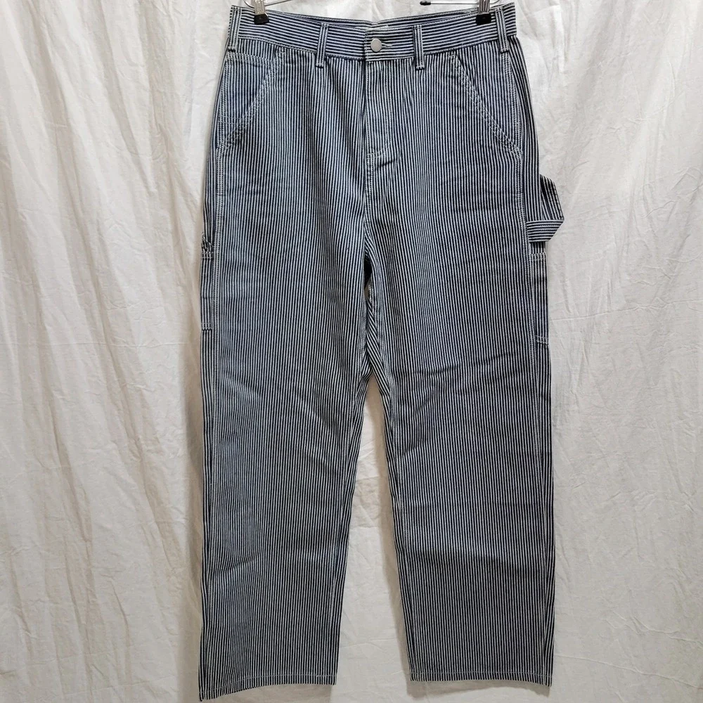OXKNIT Store Railway Stripe Work Pants Carpenter Mens‎ Med Retro 60s 70s Style